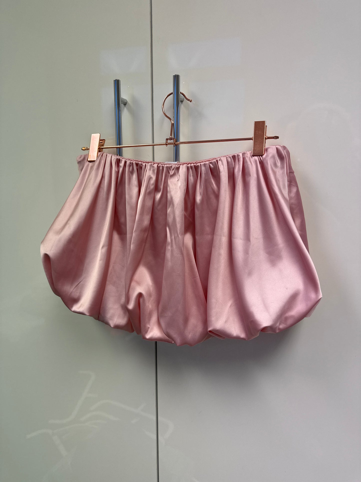 Satin puffball pink skirt size 8/10
