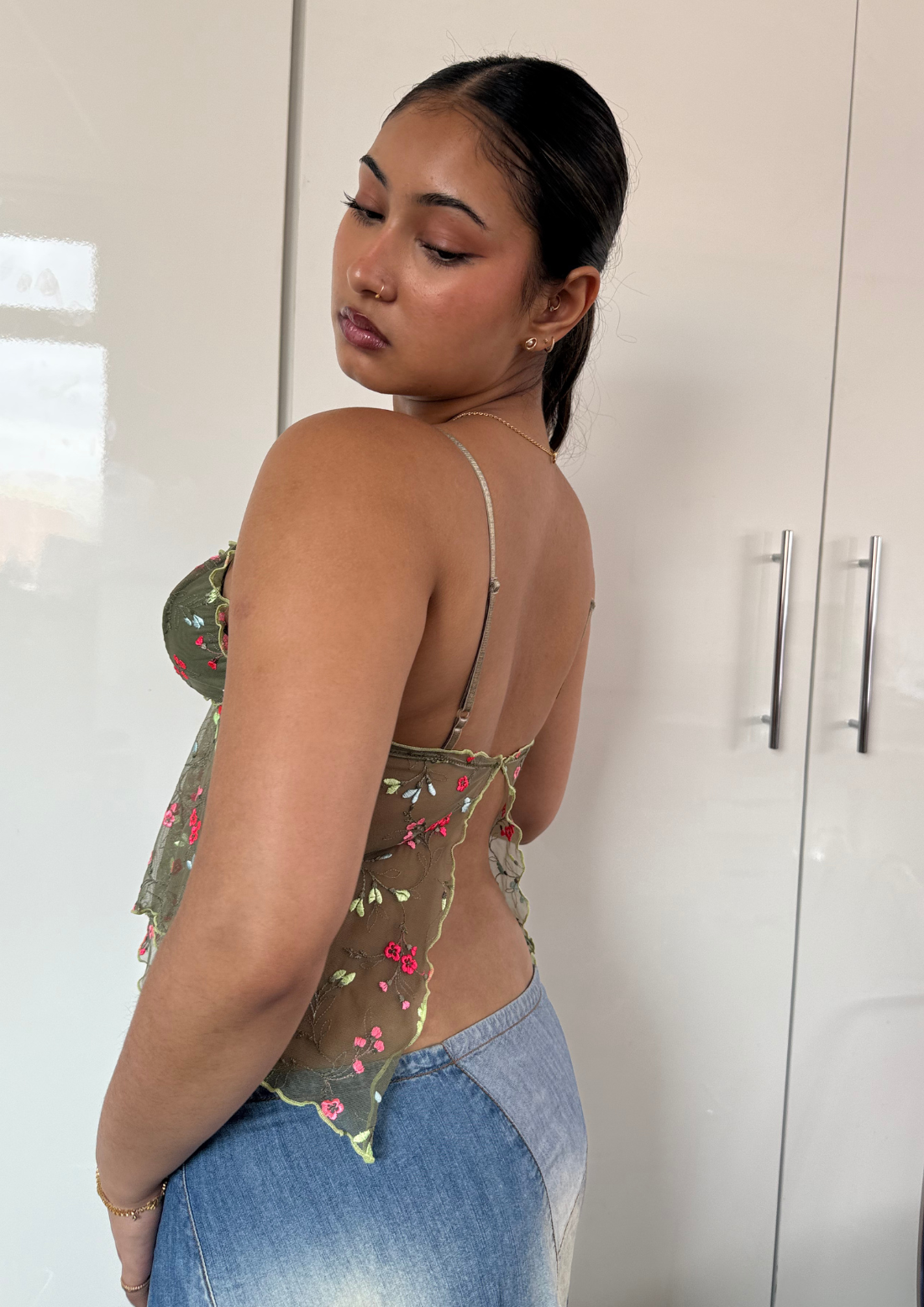 The angel top in green