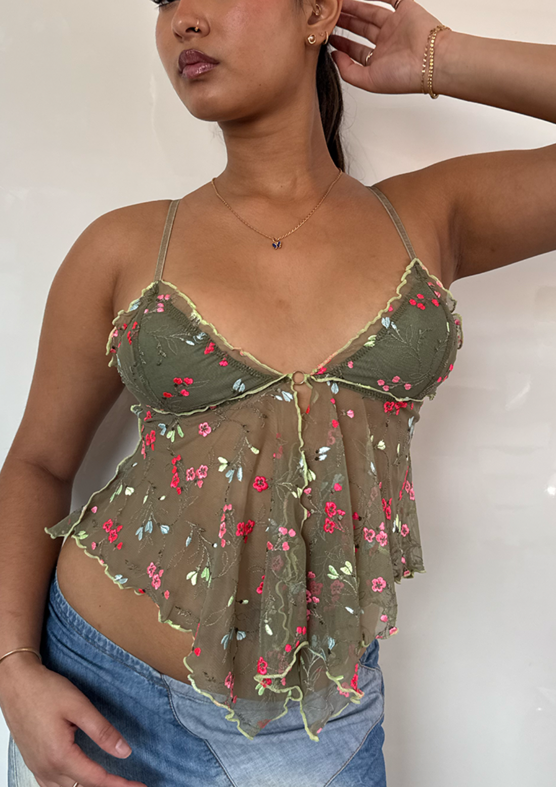 The angel top in green