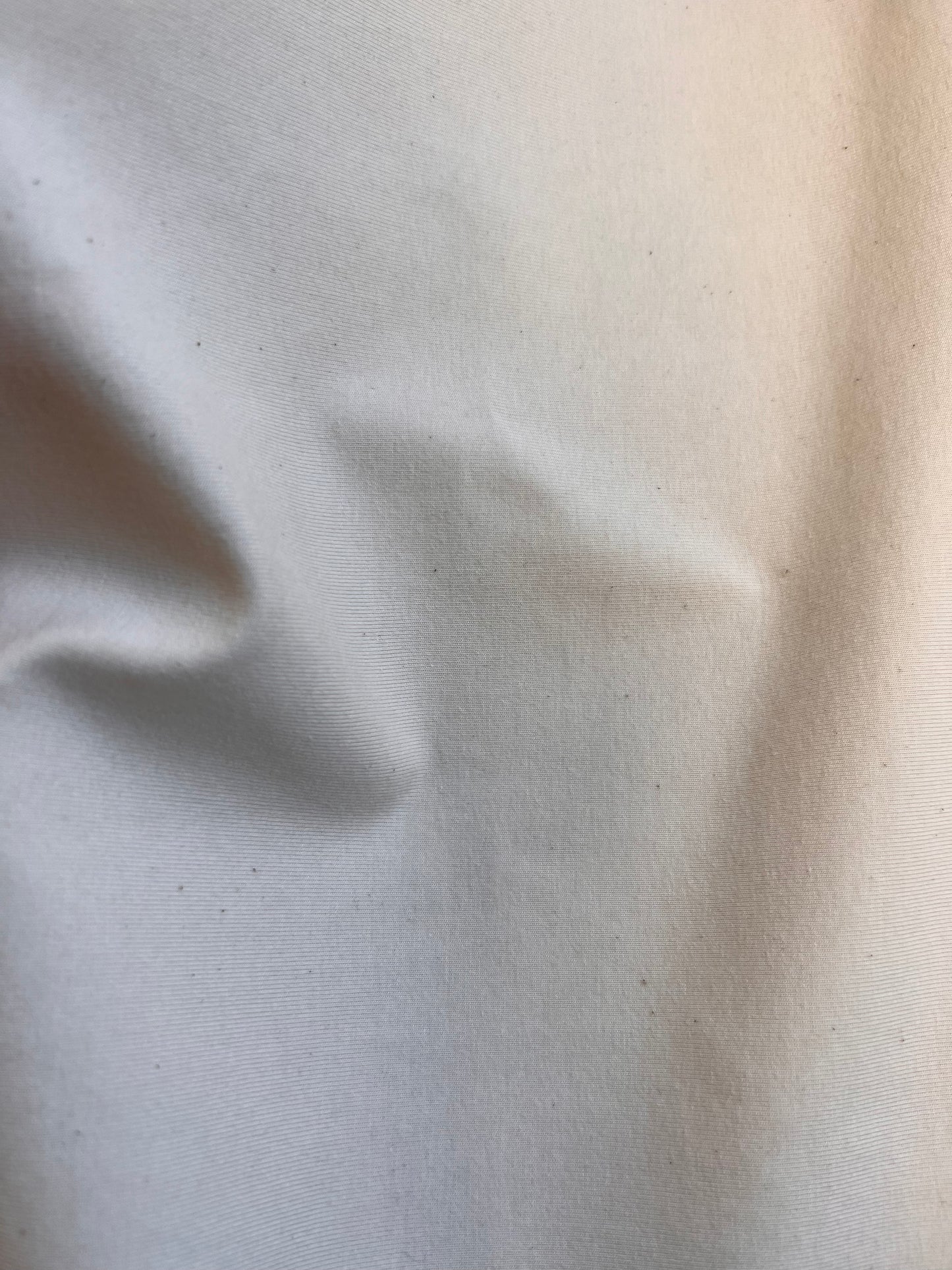 Long Sleeve Ring Detail Top In Ecru Organic Cotton Elastane
