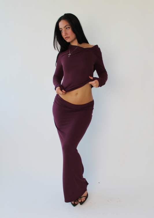 Modal drape skirt only photo shoot sample sale 8/10- tall only
