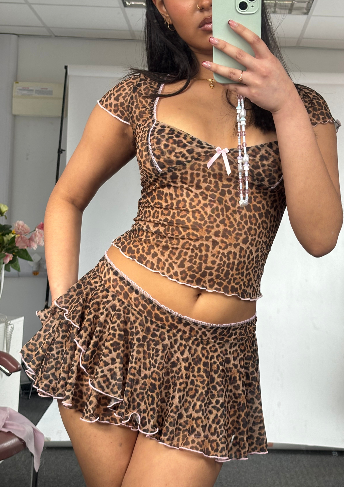 Ballerina Super Mini Skirt In Leopard