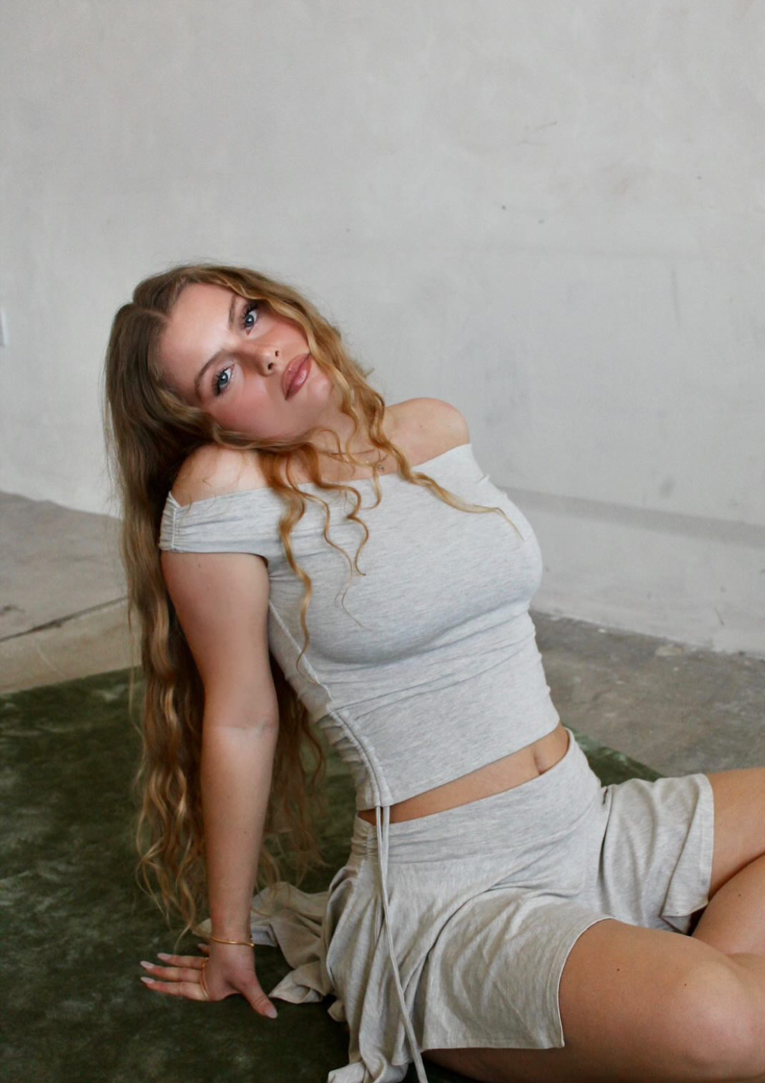 The Bella Top In Grey