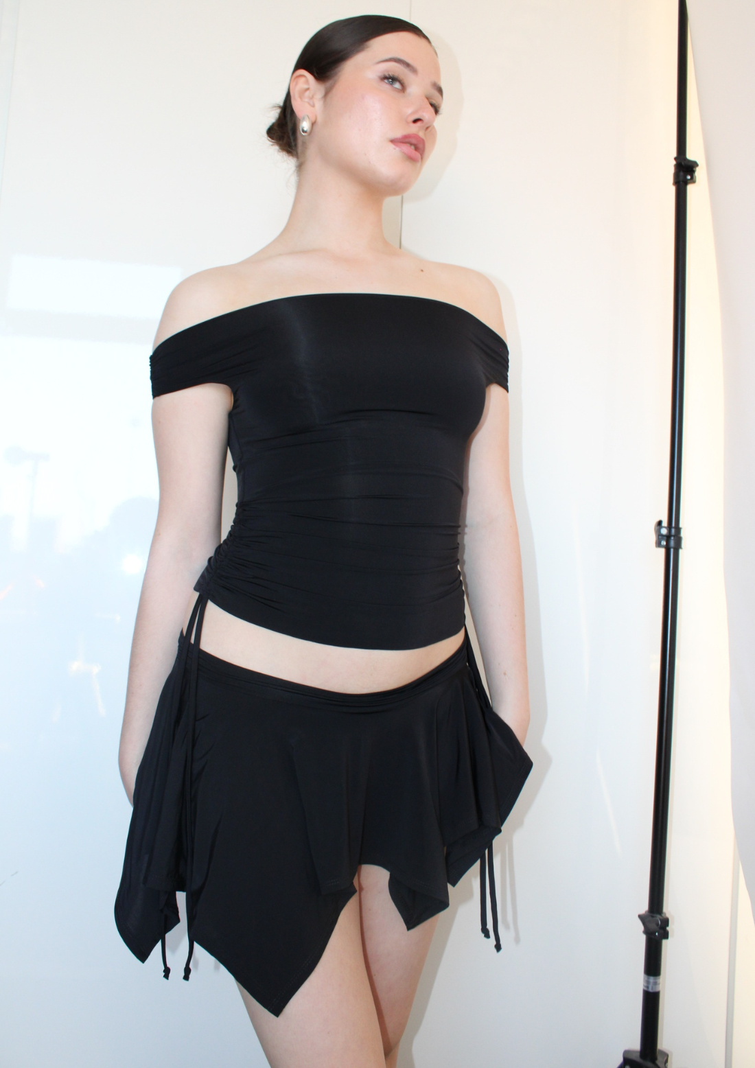 The Bella set in black photoshoot sample size 8/10