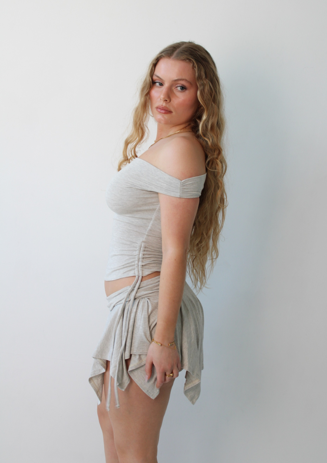 The Bella Top In Grey