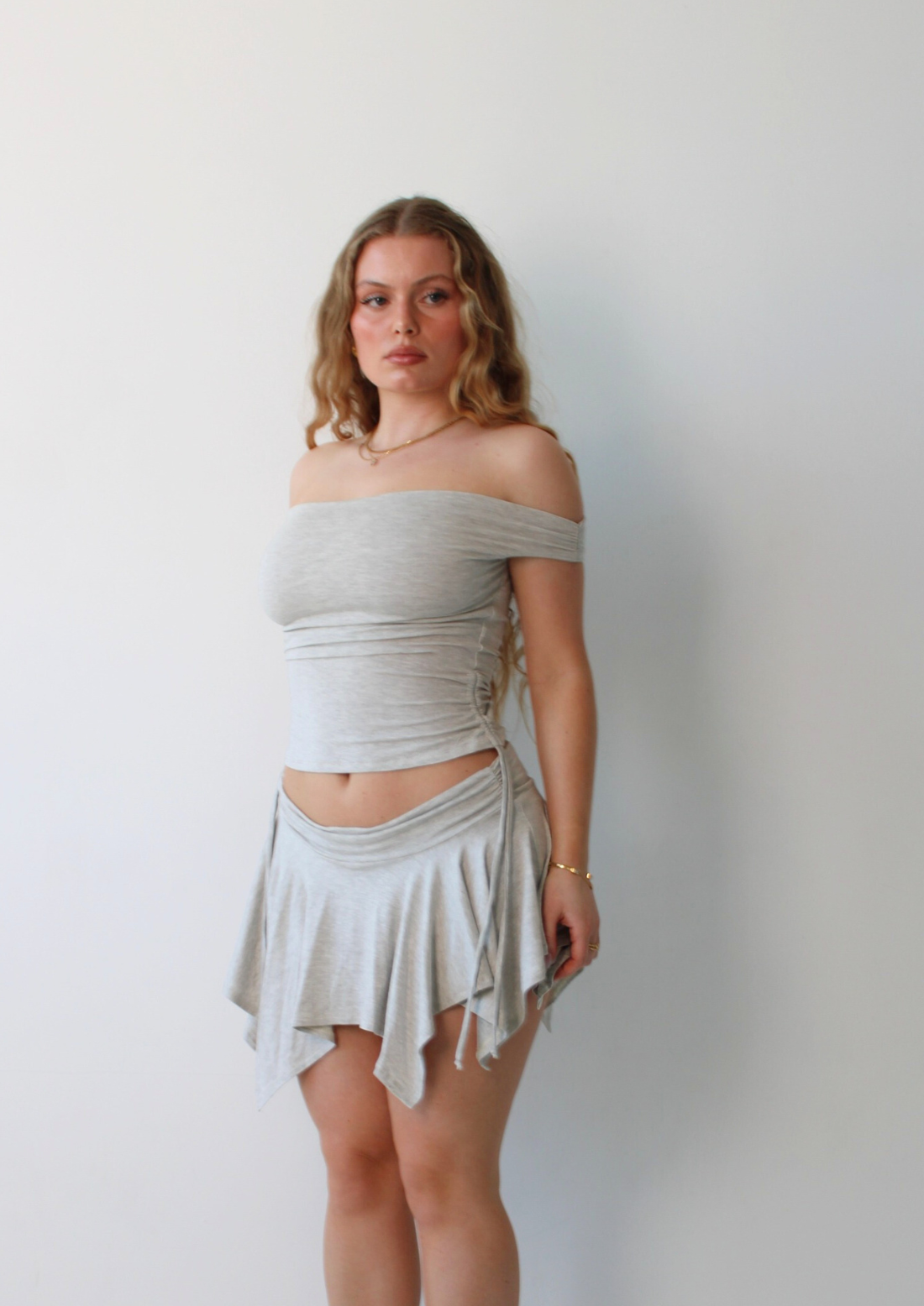 The Bella Top In Grey