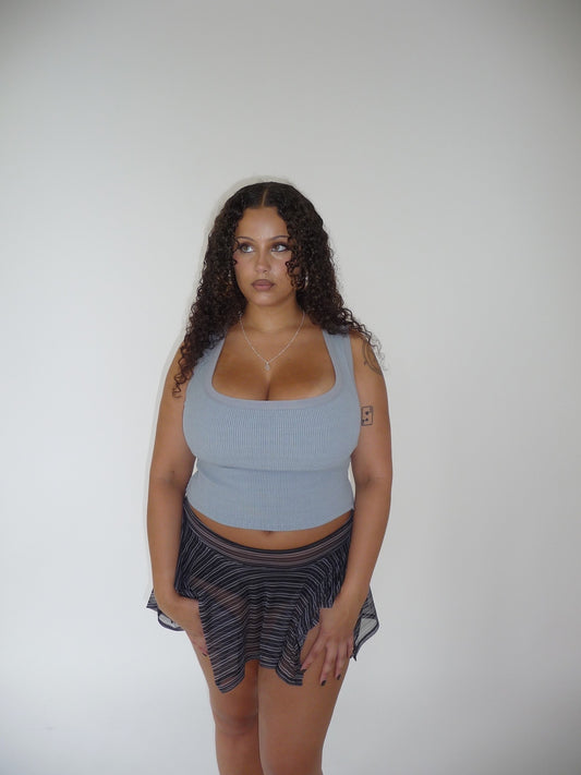 Blue rib fuller bust top sample size 12