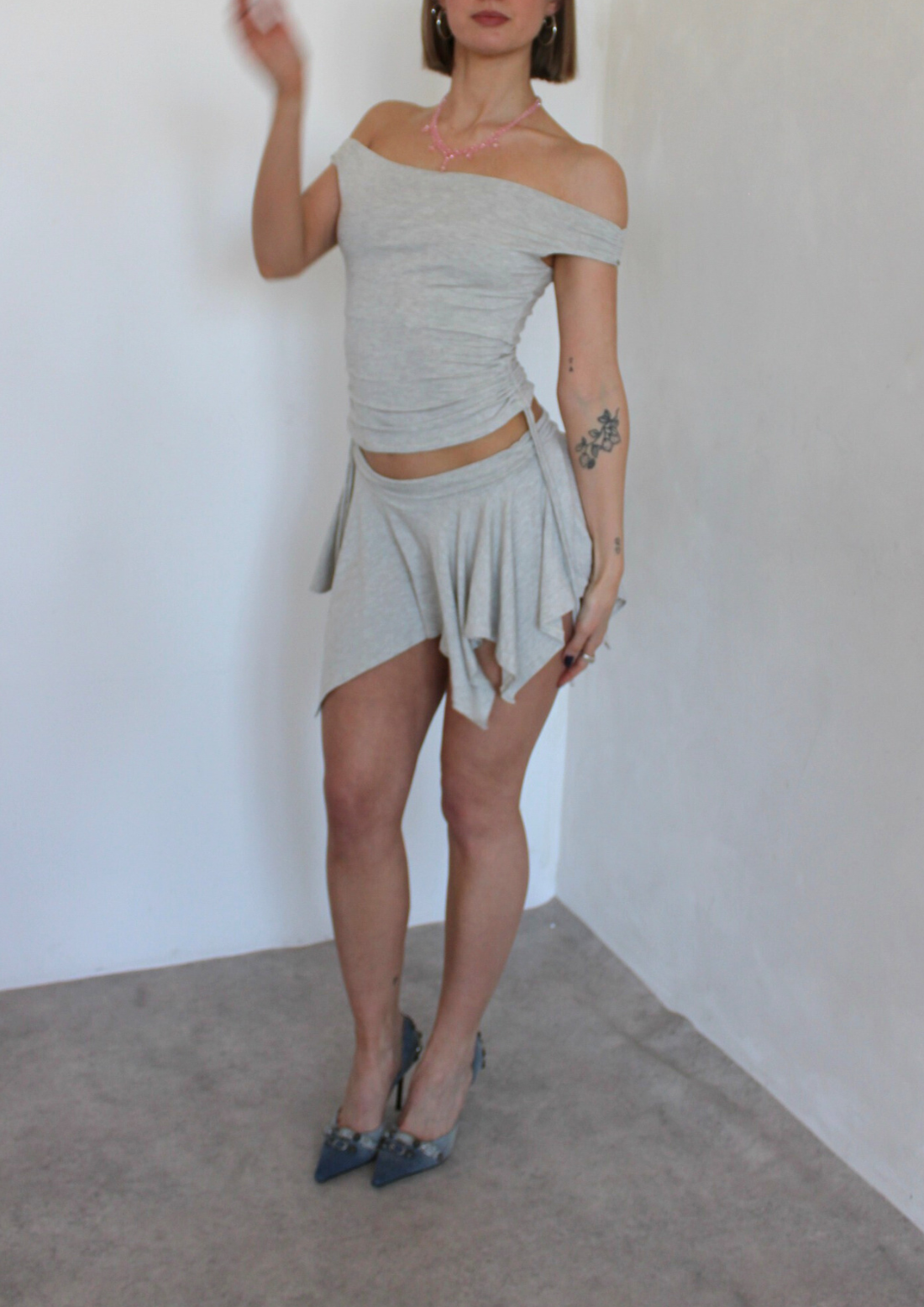 The Bella Top In Grey