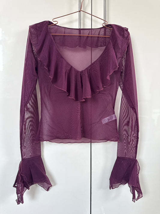 Waterfall frill berry top sample size 10