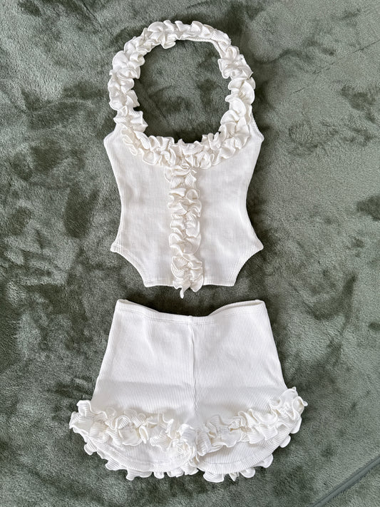 Ruffle rib set size small 8