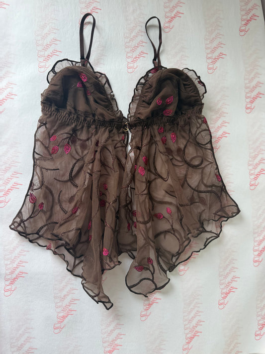 The angel top in brown photo shoot sample size 8