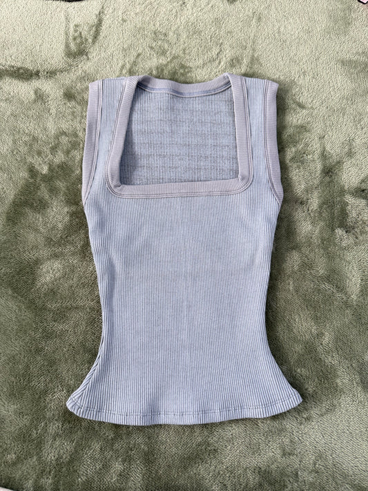 Fuller bust blue rib top size XS/S sample